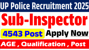 UP Police Sub Inspector Recruitment 2025