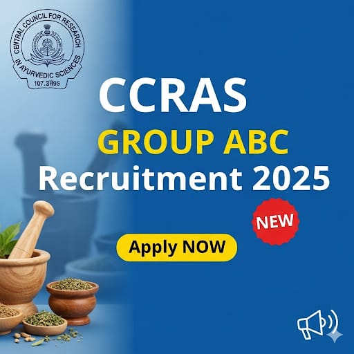 CCRAS Group A B C Recruitment 2025: Apply Online Form For 394 Post