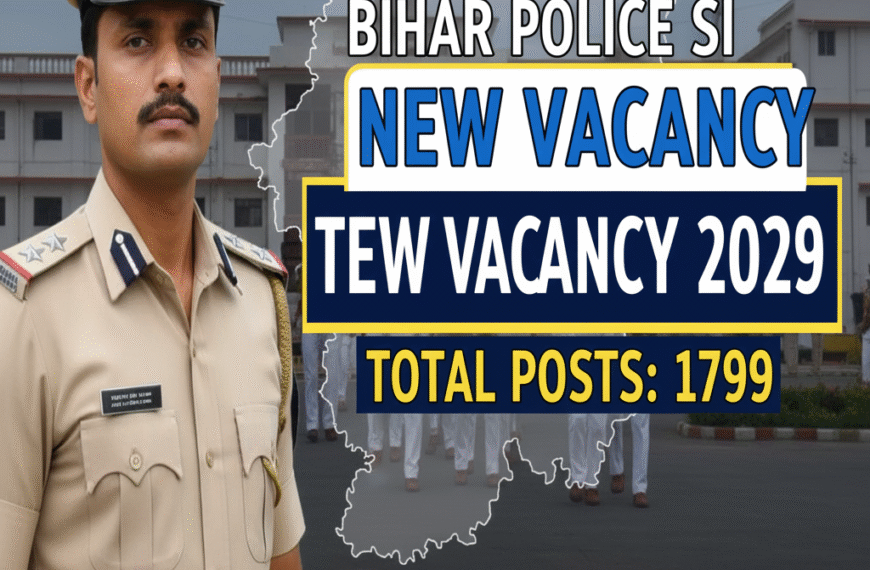 Bihar Police SI New Vacancy 2025