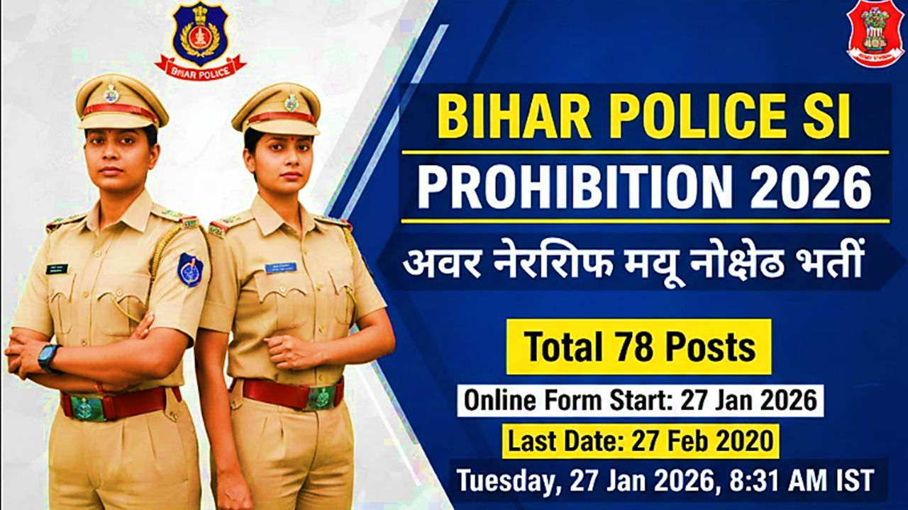 Bihar Police Sub-Inspector Prohibition Online Form 2026 