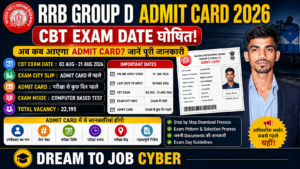 RRB Group D Admit Card 2026 CBT Exam Date